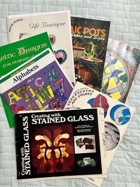 Stained Glass Pattern Books Lot